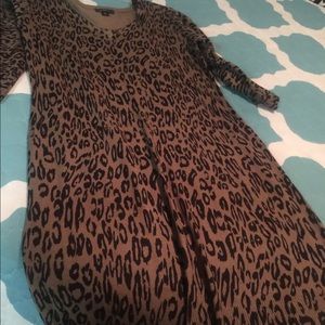 Leopard print sweater Dress